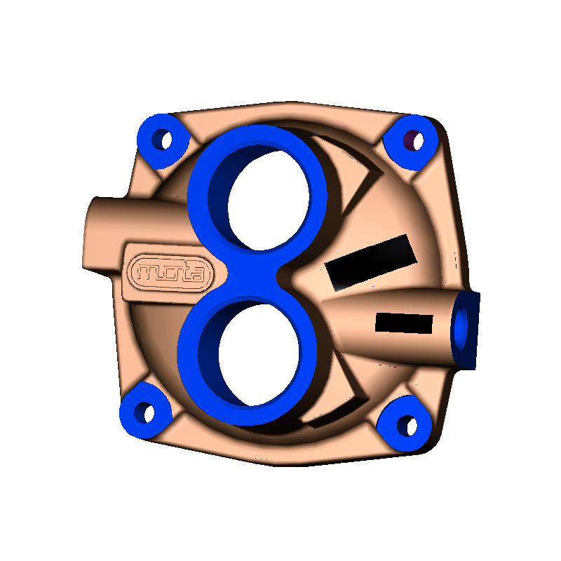 Calotte Ø135 taraudée Entrée/Sortie d'eau pour Intercooler